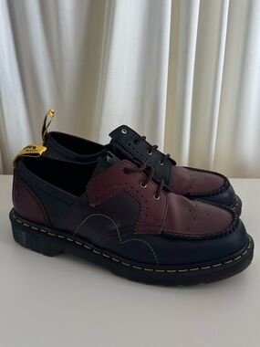 Dr. Martens 1461 Fused Patchwork Shoes Black Brown Oxblood Men's 12 Docs Unique